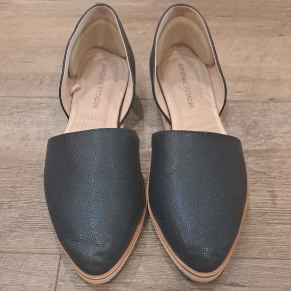 Adrienne Vittadini Shoes - Adrienne Vittadini Black Flats Sleek D'Orsay Design